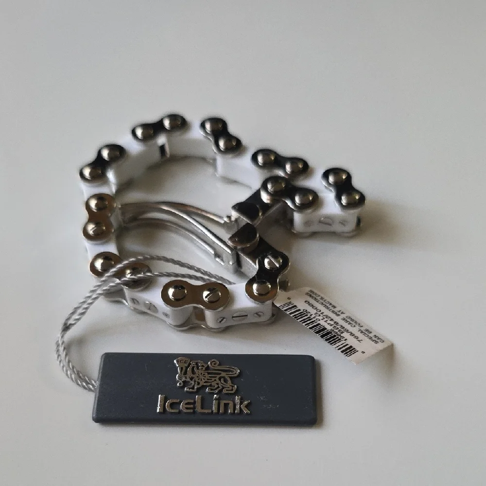 IceLink Silver and Black Bracelet‎